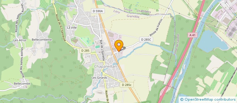 localisation de l'entreprise OVALE TP  CHAPAREILLAN