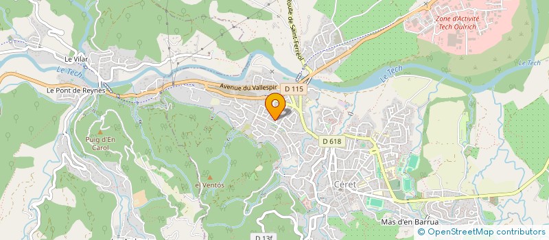 localisation de l'entreprise OVALIE  CERET