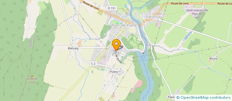 localisation de l'entreprise OVARIUS à PONT-DE-POITTE