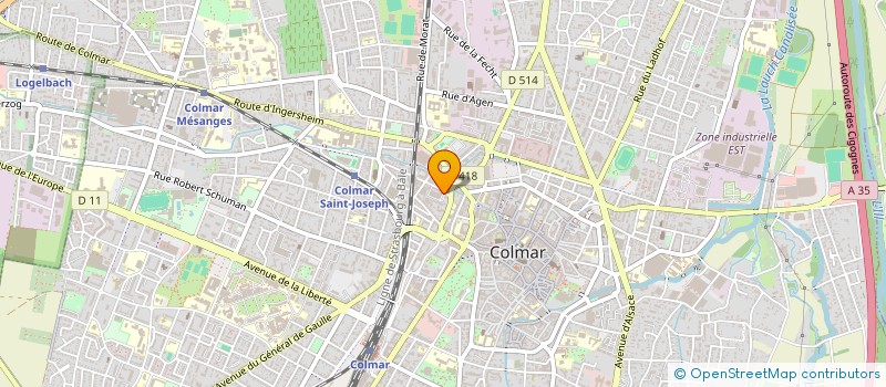 localisation de l'entreprise OVELIA 68 à COLMAR