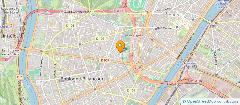 localisation de l'entreprise OVELINK H.R.  BOULOGNE-BILLANCOURT