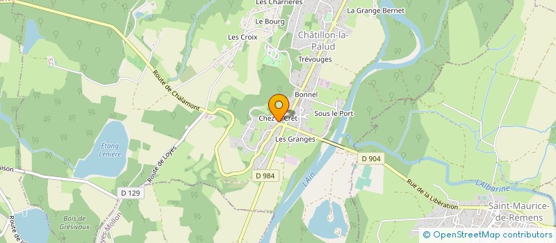 localisation de l'entreprise OVER-EXPRESS à CHATILLON-LA-PALUD