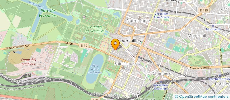 localisation de l'entreprise OVER THE BLUES à VERSAILLES