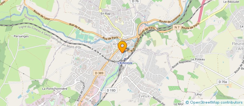 localisation de l'entreprise OVER THE WORD  L'ARBRESLE