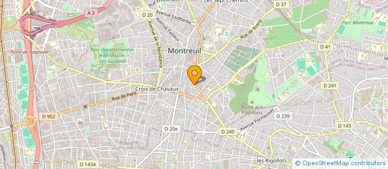 localisation de l'entreprise OVERCODE ARCHITECTURE URBANISME à MONTREUIL