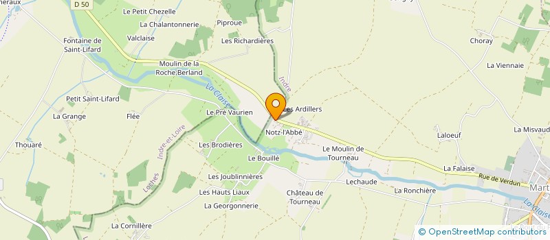 localisation de l'entreprise OVERLATE à MARTIZAY