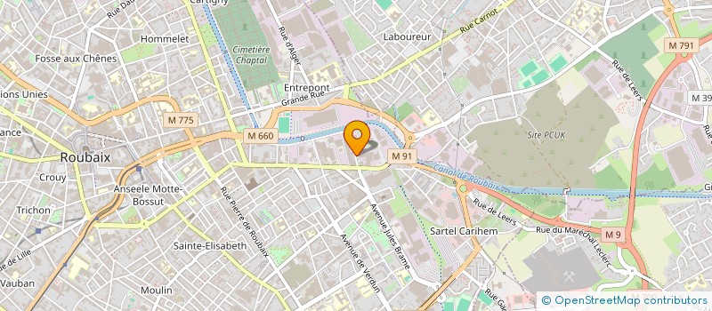 localisation de l'entreprise OVHCLOUD OCT1  ROUBAIX