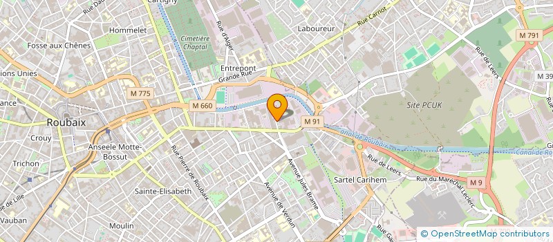 localisation de l'entreprise OVHCLOUD OCT2  ROUBAIX