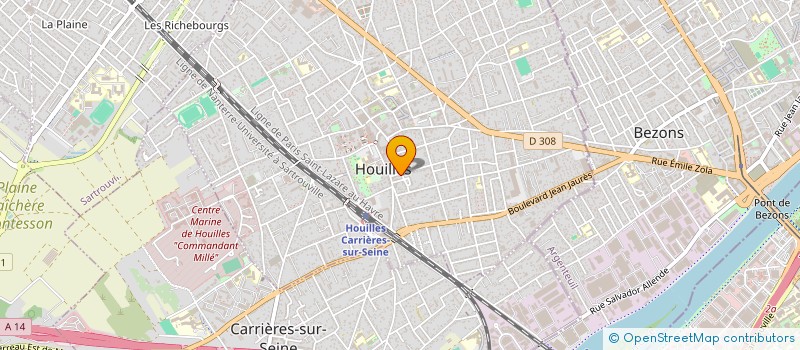 localisation de l'entreprise OVILLOISE DIFFUSION COMMERCE à HOUILLES