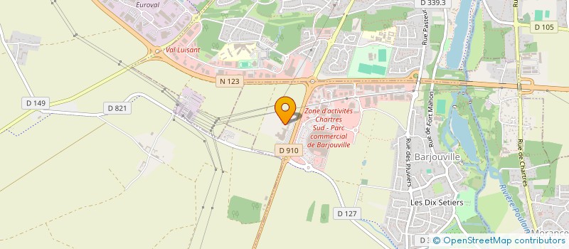 localisation de l'entreprise OVISION CHARTRES SUD à BARJOUVILLE
