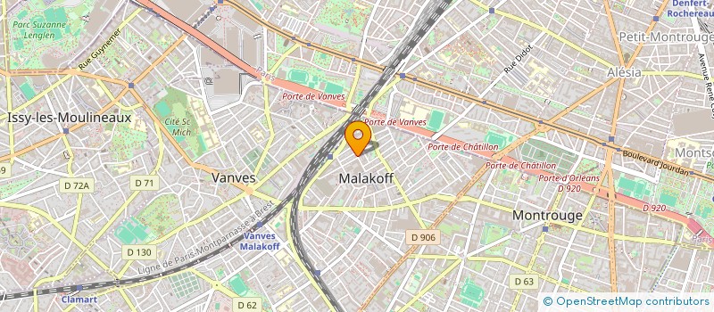 localisation de l'entreprise OXALIS  MALAKOFF