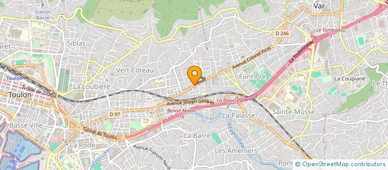 localisation de l'entreprise OXCOM  TOULON