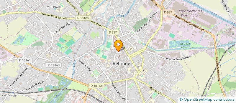 localisation de l'entreprise OXELIA à BETHUNE