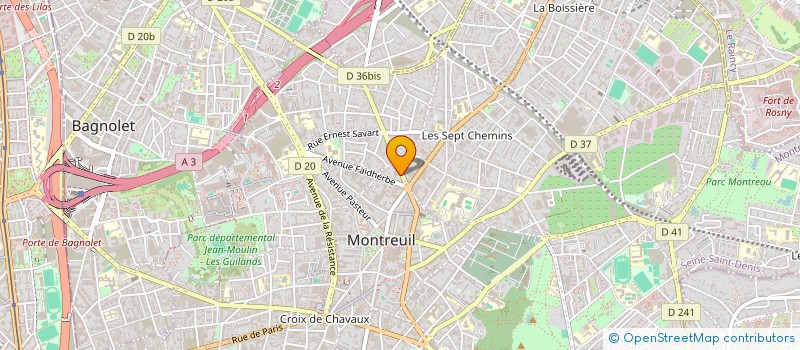 localisation de l'entreprise OXGEN4 à MONTREUIL
