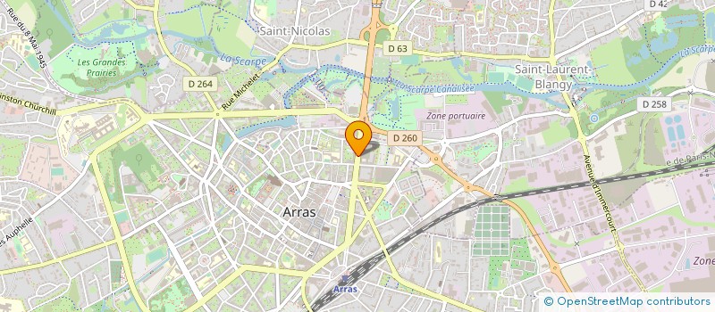 localisation de l'entreprise OXIOTEL à ARRAS