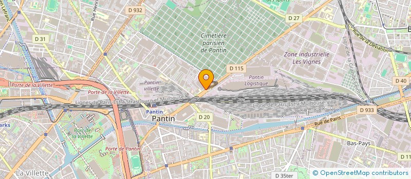 localisation de l'entreprise OXOM à PANTIN