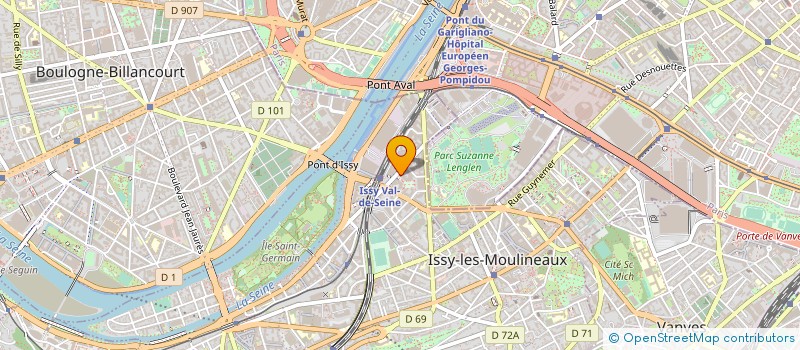 localisation de l'entreprise OXYA à ISSY-LES-MOULINEAUX