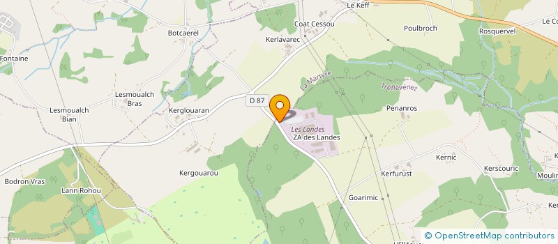 localisation de l'entreprise OXYBREST à TREFLEVENEZ