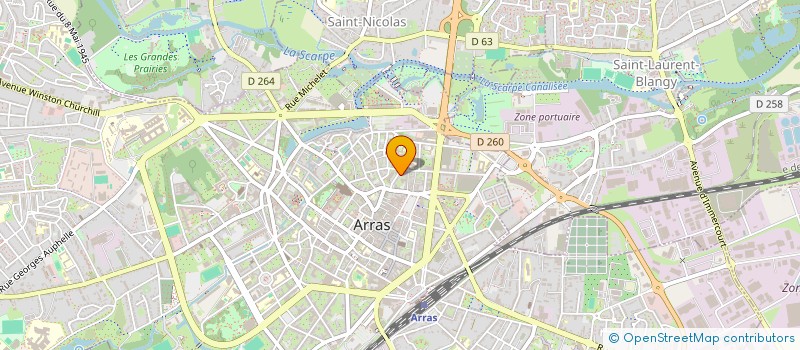 localisation de l'entreprise OXYDE à ARRAS