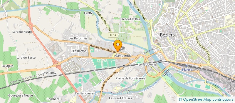 localisation de l'entreprise OXYGEN AUTOS à BEZIERS