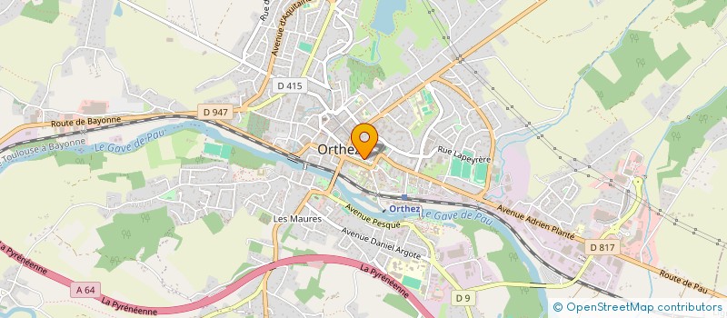 localisation de l'entreprise OXYGENE à ORTHEZ
