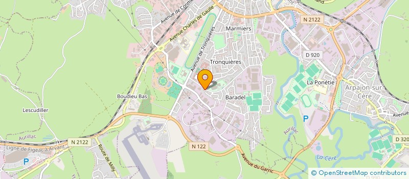 localisation de l'entreprise OXYGENE à AURILLAC