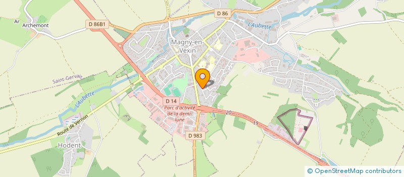 localisation de l'entreprise OXYGENE à MAGNY-EN-VEXIN