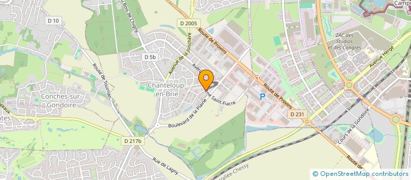 localisation de l'entreprise OXYGENE  CHANTELOUP-EN-BRIE