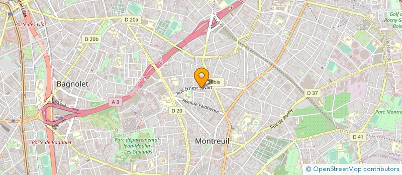 localisation de l'entreprise OXYGENE 93 à MONTREUIL