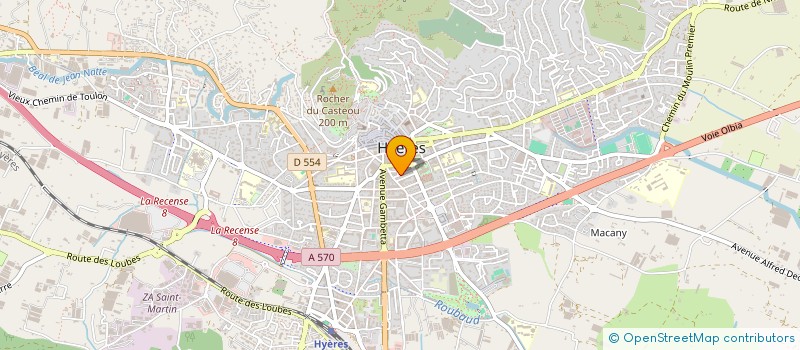 localisation de l'entreprise OXYGENE à HYERES