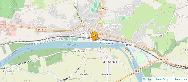 localisation de l'entreprise OXYGENE  LA REOLE