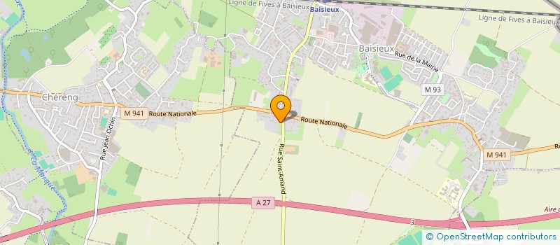 localisation de l'entreprise OXYGENE ATTITUDE  BAISIEUX