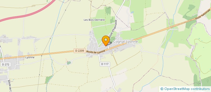 localisation de l'entreprise OXYGENE COGNAT-LYONNE  COGNAT-LYONNE