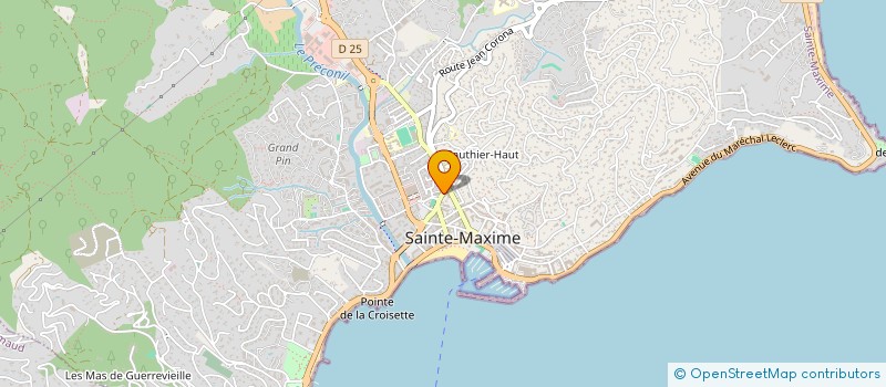 localisation de l'entreprise OXYGENE DESIGN à SAINTE-MAXIME