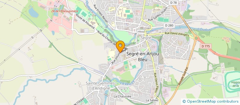 localisation de l'entreprise OXYGENE EVENEMENTS à SEGRE-EN-ANJOU BLEU