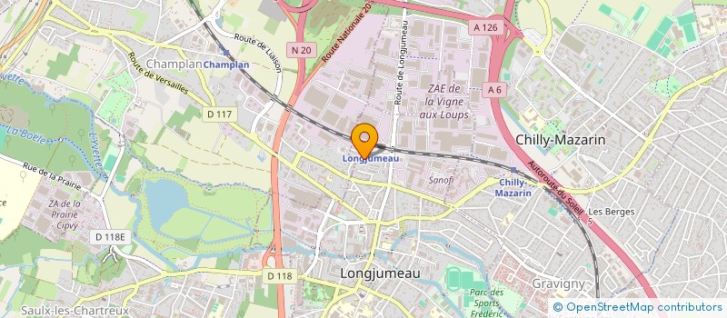 localisation de l'entreprise OXYGENE FRANCE SERVICE à LONGJUMEAU