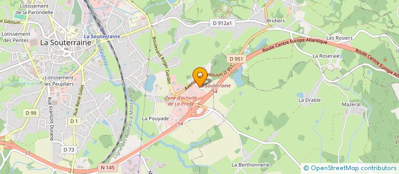 localisation de l'entreprise OXYGENE MULTISERVICES à LA SOUTERRAINE