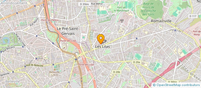 localisation de l'entreprise OXYGENIE à LES LILAS