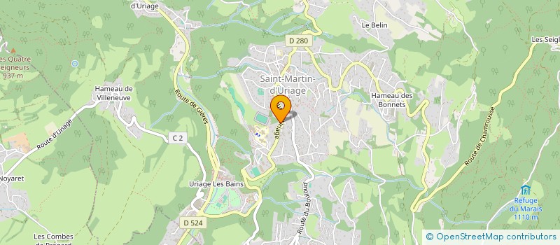 localisation de l'entreprise OXYJEUNES 38 à SAINT-MARTIN-D'URIAGE