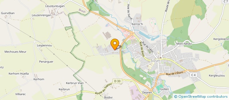 localisation de l'entreprise OXYMAX à SIZUN