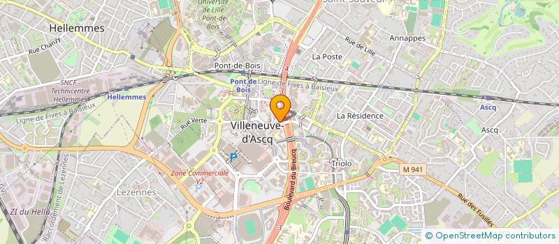 localisation de l'entreprise OXYO à VILLENEUVE-D'ASCQ