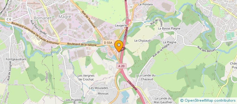 localisation de l'entreprise OXYSUD à LIMOGES