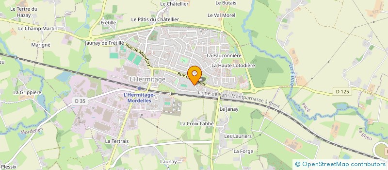 localisation de l'entreprise OYAT  L'HERMITAGE