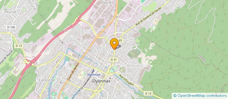 localisation de l'entreprise OYO SERVICES à OYONNAX