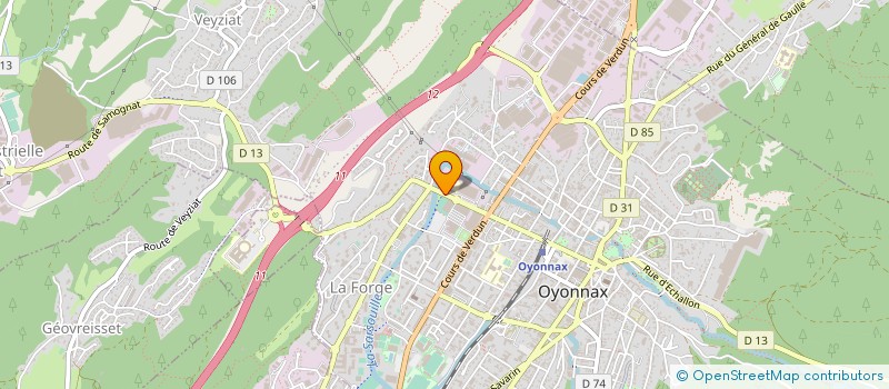 localisation de l'entreprise OYONNAX OPTIC à OYONNAX