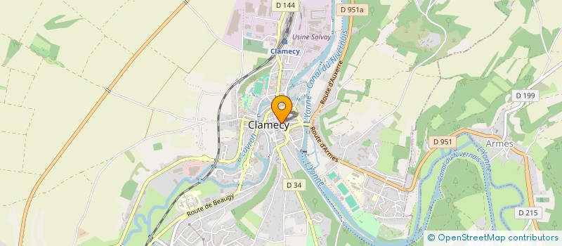 localisation de l'entreprise OZ à CLAMECY