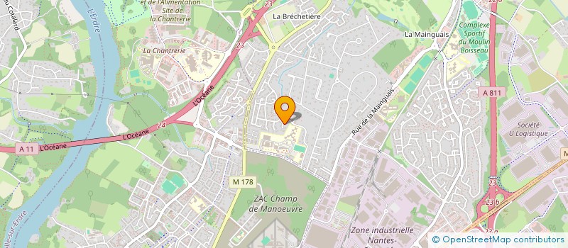 localisation de l'entreprise OZ' ACTION RH à CARQUEFOU