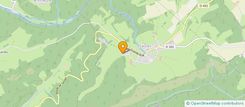 localisation de l'entreprise OZ ET ETRE  SAULES