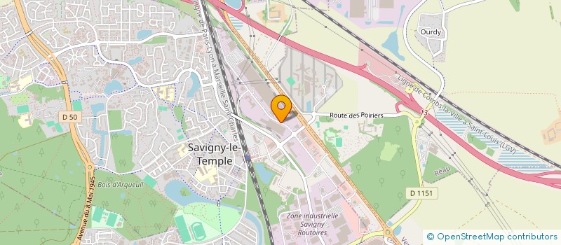 localisation de l'entreprise OZ ETANCHE  SAVIGNY-LE-TEMPLE