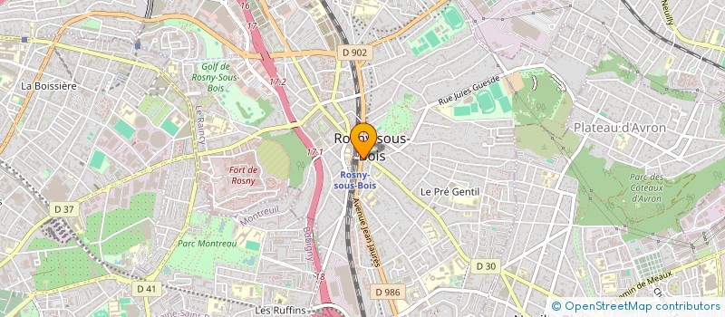 localisation de l'entreprise OZ-GUR à ROSNY-SOUS-BOIS